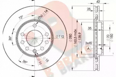 R BRAKE 78rbd29060 -  